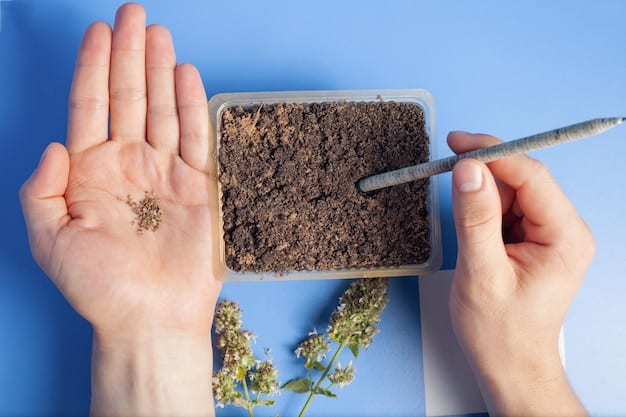 A close-up shot of a gardener's hands testing the soil quality, showing the texture and composition of the soil. The image should highlight the importance of soil assessment for successful gardening.