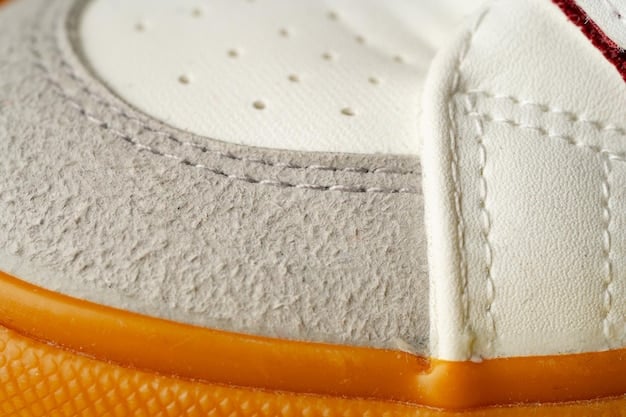Close-up of a Shein sneaker's sole, showing the texture and construction, with a focus on potential comfort features.