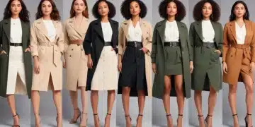 Woman demonstrating seven different outfit styles using one Shein dress as the base.