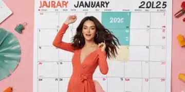 Shein January 2025 Flash Sale Calendar with highlighted dates and fashion items.