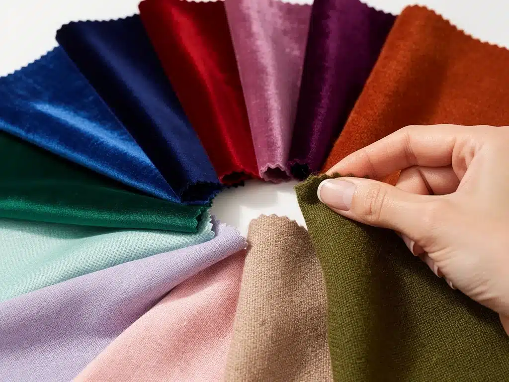 Harmonious fabric swatches illustrating color theory for 2026 wardrobe.